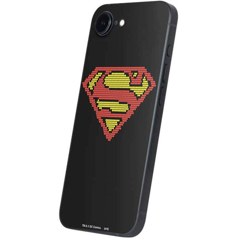 DC Comics Superman Logo Pixels iPhone 16e Skin